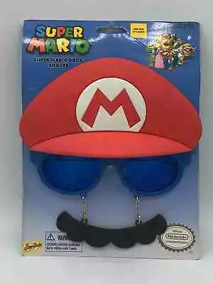 Sun-Staches Womens Nintendo Mario Mustache Sunglasses Party Favors UV400 Red/Bl • $9.88