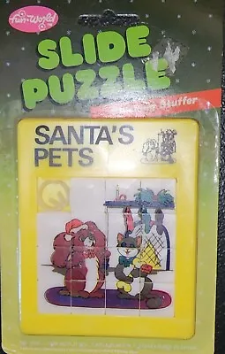 Vtg Sliding Puzzle Santa's Pets Super Brain Teaser Christmas  • $3.49