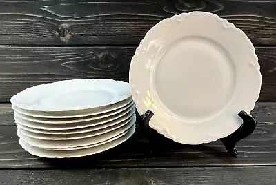 Habsburg MZ Austria China White Racine 7” Salad Or Dessert Plates Set Of 10 • $78