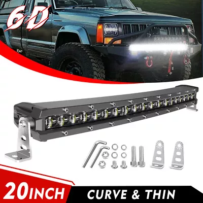 6D 20  Curved Spot Beam Bumper LED Light Bar For 99-15 Ford F250/F350 Super Duty • $114.74