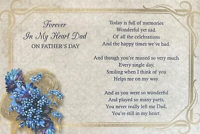 £3.25 • Buy Dad Grave Headstone Memorial Remembrance Card Father’s Day Father Daddy Miss You