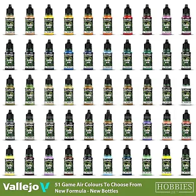 Vallejo Game Air New Formula Model Fantasy War Paints Airbrush 51 Colours 18ml • £4.66