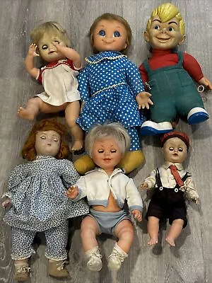 Lot Of Vintage Dolls: Mattel 1949 Beanie Boy 1967 Mrs. Beasley & Others • $100