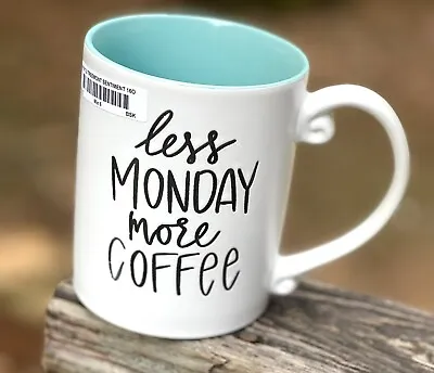 Less Monday More Coffee Mug Ceramic Stoneware Spectrum Designz 16oz Coffee • $10.99