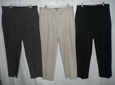 36x29 Gray Black Comfort Expandable Stretched Waist Men Dress Pants • $15.90