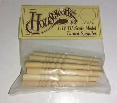 $3.99 • Buy Dollhouse Miniatures Houseworks #7009 12 Piece Turned Spindles 1:12th Scale