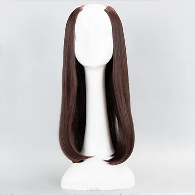 New 3/4 Wig Long Straight Hair Synthetic Hair U Part Half Wig Natural 55cm • £22.99