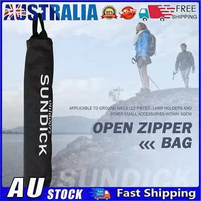 Tent Peg Storage Bag With Zipper Outdoor Storage Bag For Outdoor Camping Hiking • $8.08