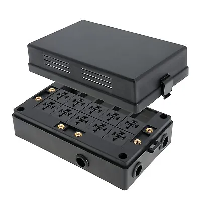 12V Fuse Relay Box10 Slots Bosch Style Relay Block Holder  For Car Truck Boat • $32.99