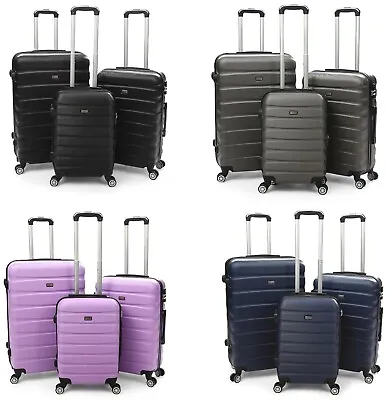 Lightweight Hard Shell ABS Suitcase 4 Wheel Travel Luggage Trolley Bag Case • £28.99