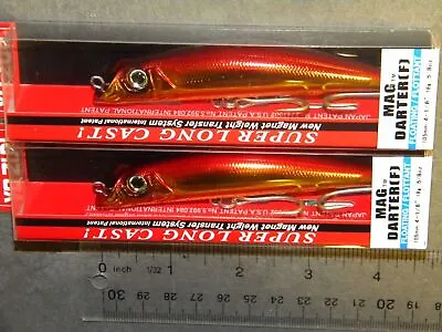 Yo-Zuri Mag Darter 4  Floating Striper Lure 105mm R1143-HGR Gold Red Lot 2 • $22.99