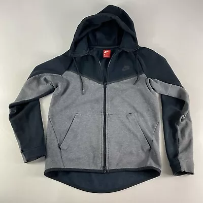 Nike Tech Fleece Windrunner Hoodie Mens Small Jacket Grey Black Run 885904 010 • $49.99