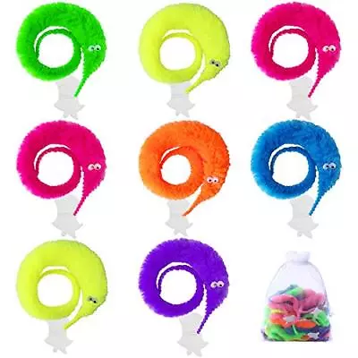 19 Pcs Magic Twisty Worm Wiggly Twisty Fuzzy Worms On A String Magic Worm Toys • $15.23