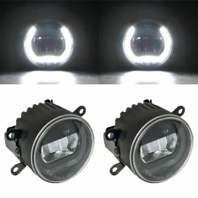 LED Daytime Running Light Fog Lights BLACK For Nissan Pathfinder X-Trail Terrano • £133.12