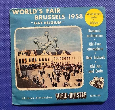 World's Fair Brussels Gay Belgium 1958 View-master Reels Nos 1993 A B & C Packet • $29