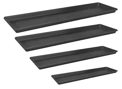£14.30 • Buy Long Rectangular Plastic Plant Pot Saucer Trough Planter Water Drip Tray Base