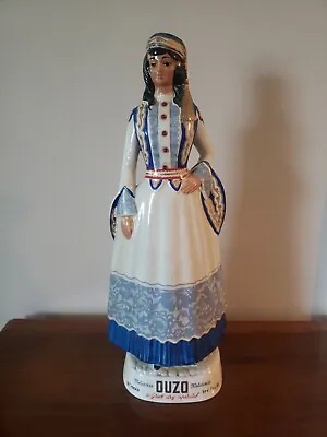 Empty-Vintage - OUZO - Porcelain - METAXA  Woman Ceramic Decanter - Hand Painted • $85