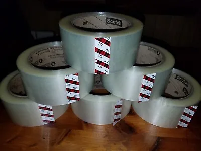 3M 371 SCOTCH CLEAR PACKAGING TAPE 2 X110YD 48mmX100M CARTON SEALING BOX SHIP • $27.99