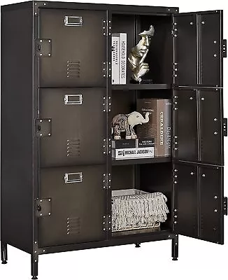 Metal Storage Cabinet Retro Style For Club Home Storage Lockers With 3/4/6 Doors • $219.99