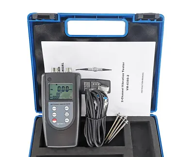 2 Channels Vibration Tester Meter Digital 3D Vibration Analyzer Gauge Vibrometer • $529.95