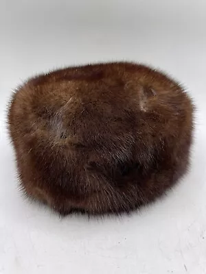 Vintage Adrienne Original John Wanamaker Mink Fur Pillbox Hat • $40