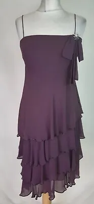 Maria Grachvogel Womens Silk Dress Size 10 Purple BNWT RRP £100 AY9 • £44.99