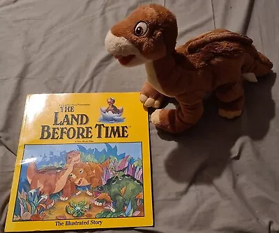 The Land Before Time Soft Toy Stuffed Plush Teddy Dinosaur And Book • £19.99