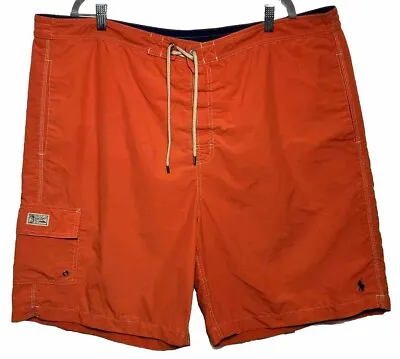 Polo Ralph Lauren Swim Trunks Shorts Mens 2XB Big 8.5  Inseam Nylon Orange - PD • $17.15