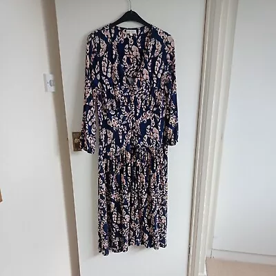 Monsoon Navy Floral Dress Size M • £35