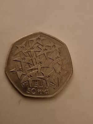 Rare EU Stars ●European Economic Community● Fifty 50p Coin 1998 • £3.99