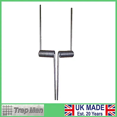 Trap Springs PAIR OF Flat MAGPIE DIY WOODEN LARSEN TRAP Springs UK Made TrapMan  • £9.99