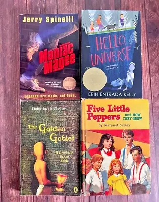 Chapter Books - Golden Goblet Five Little Peppers Hello Universe Maniac Magee • $15