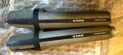 Rare Vintage UHER M539 Dynamic Microphones - Germany - For Parts /Repair • $49.95