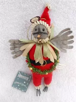 Heartfelts Collection Bird Santa Suit Wreath Felt Ornament Midwest Cannon Falls • $34.99