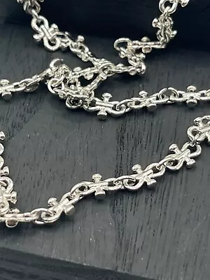 Vintage Monet Chain Necklace Silver INFINITY STIRRUP MODERN 30  • $9.99