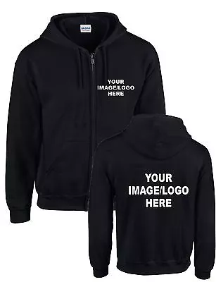 Personalised Zip Up Hoodies - Your IMAGE Printed - Many Colours - Mens & Womens • £28.50