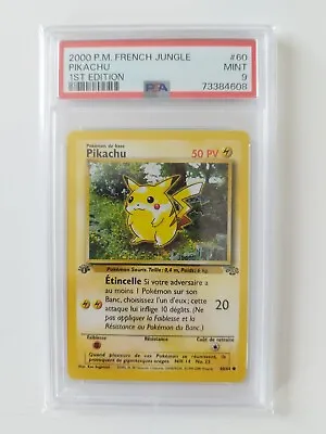 $107.06 • Buy Pokemon Card Pikachu 60/64 Wizards Edition 1 - Jungle - FR - PSA 9