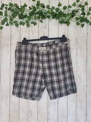 Jack Wills Mens Size L  Black Checked Shorts • £3.50