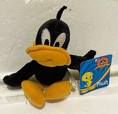 DAFFY DUCK Plush Toy W/ Beans Warner Bros Movie World Stamped LOONEY TUNES 2006 • $25