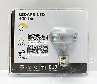 Ikea LEDARE LED Bulb E17 Reflector R14 400 Lm 2700 K 5.3 W For Vickleby Lamp • $14.35