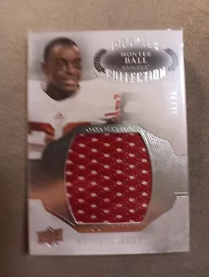 Montee Ball Relic Jersey Patch 2013 Upper Deck Quantum RC/BM Ser./75 • $4