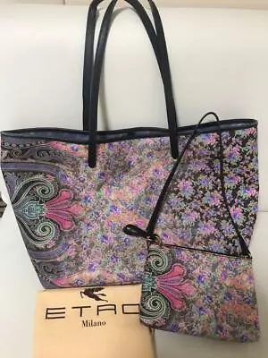 ETRO Handbag Tote Bag Flower Pattern Multicolor With Inner Pockets Size W45cm • $180