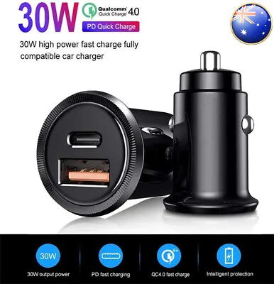 30W 5A Fast Charging Car Quick Charger Dual PD3.0 USB C QC3.0 Adapter 12V Socket • $12.99