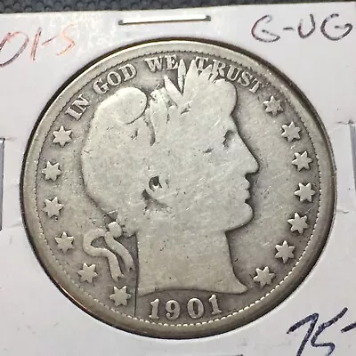 1901-s   G-VG   Barber Half Dollar     Y And Part Of LT    Combined Shipping • $75