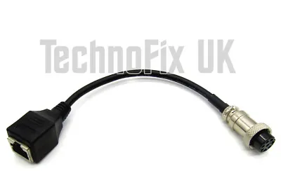 8 Pin Modular (RJ45) To 8 Pin Round Microphone Adapter For Icom • £19.99