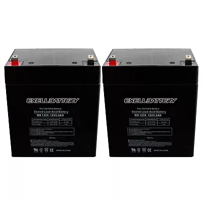 Pack Of 2 - 12V 5AH SLA Batteries (DJW12-4.5 UB1250 PS-1250 NP4-12 CA1240) • $65.55