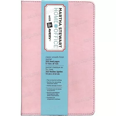 Martha Stewart Home Office Avery Smooth-finish Journal 5.5x8.5 Faux Leather Pink • $7.99