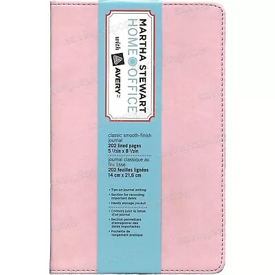 Martha Stewart Home Office Smooth Journal 5.5 X 8.5 Faux Leather Pink 14854 • $14.27
