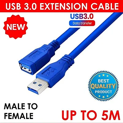 USB 3.0 Super Speed Extension Cable Type A Male To Female Extention Cord Lead AU • $11.99