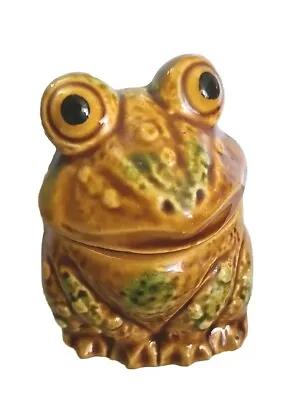 Vintage Antique Ceramic Frog Condiment Jam/Jelly Jar With Spoon Made In Japan EC • $9.99